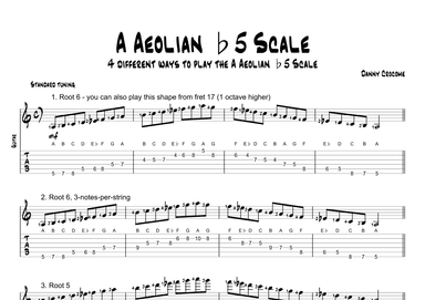 A Aeolian b5 Scale (4 Ways to Play)