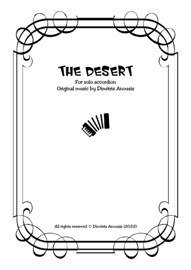 Dimitris Anousis "The Desert" for solo accordion