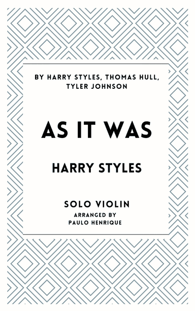 As It Was (arr. Paulo Henrique)