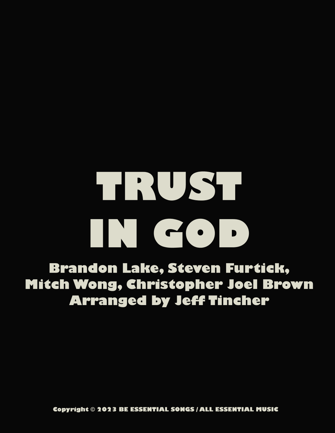 Trust In God (arr. Jeff Tincher)