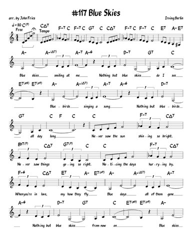 Blue Skies (arr. John Fries)