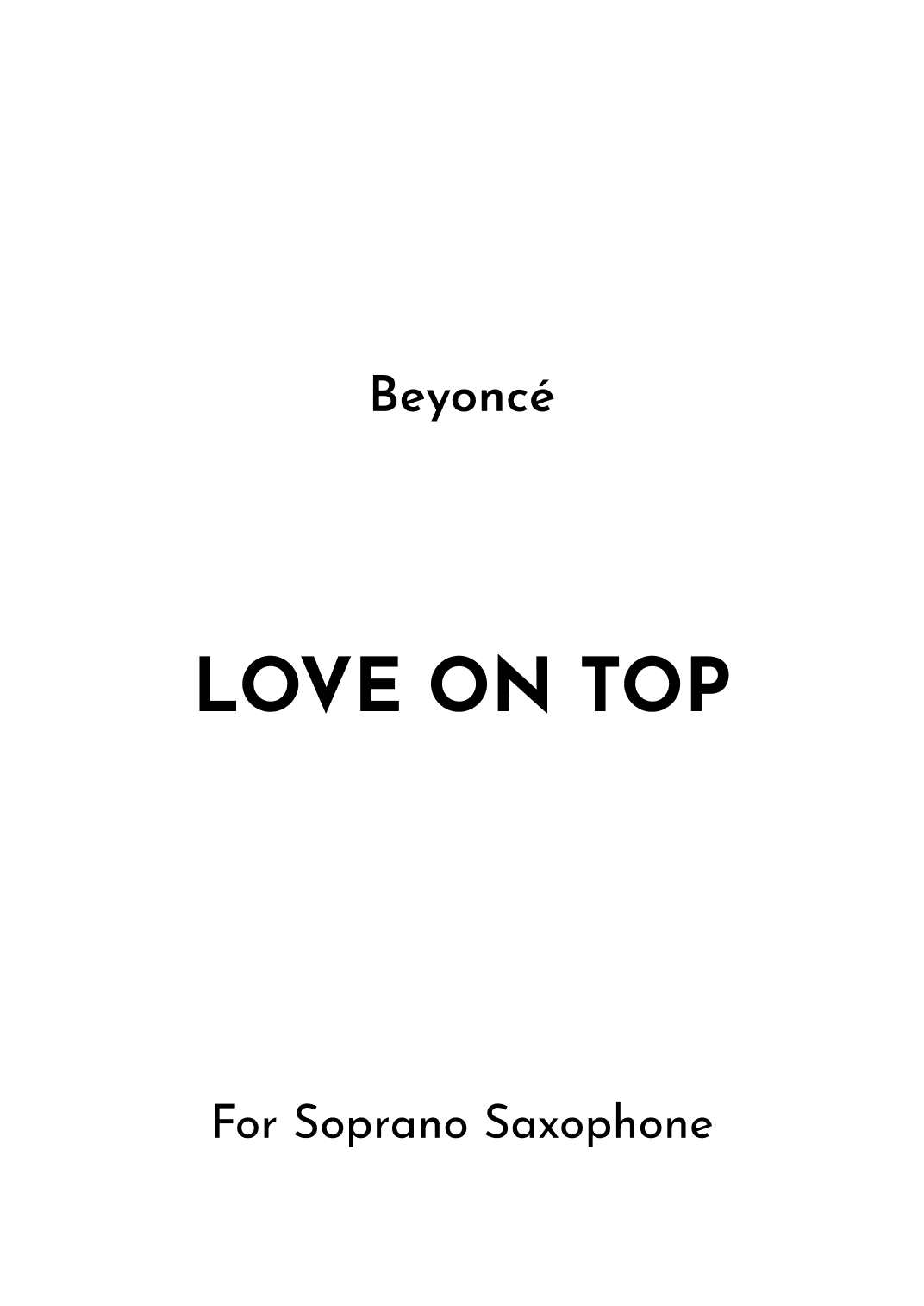 Love On Top (arr. Jireh J.)
