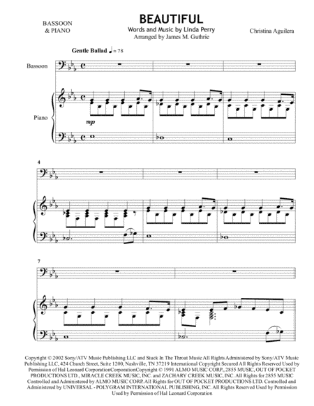 Beautiful (arr. James M. Guthrie)