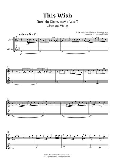 This Wish (arr. Henrique Oliveira)