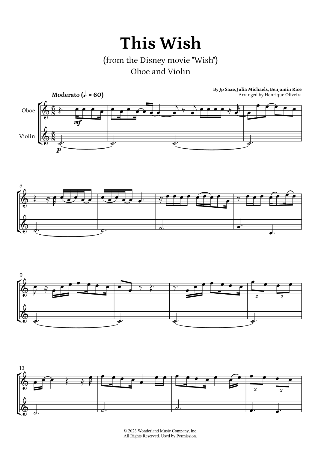 This Wish (arr. Henrique Oliveira)