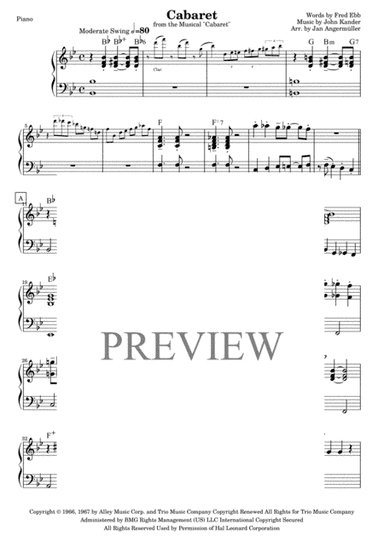 Cabaret (arr. Jan Angermüller)