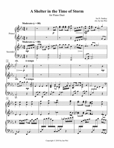 A Shelter in the Time of Storm for Piano Duet (arr. Ian Wei)