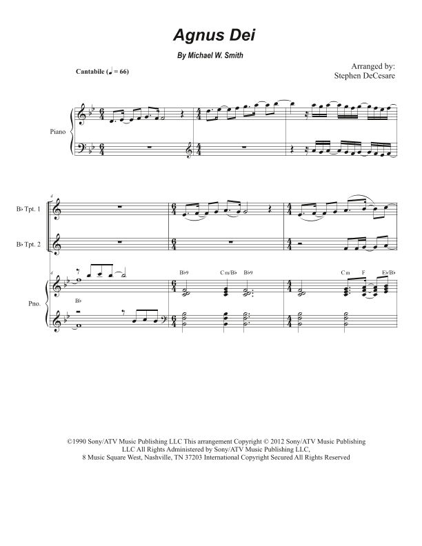 Agnus Dei (arr. Stephen DeCesare)