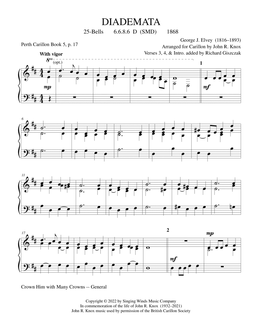 25B. DIADEMATA (arr. John R. Knox & Richard Giszczak)