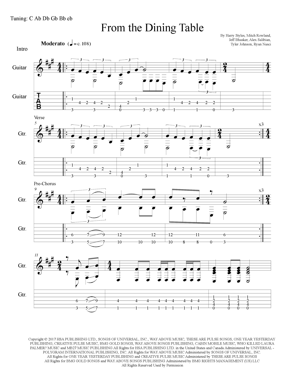 From The Dining Table (arr. The Real Boss Hos Publishing)