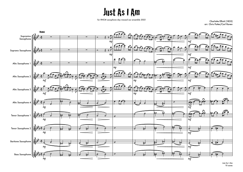 Just As I Am (arr. Carl Raven)