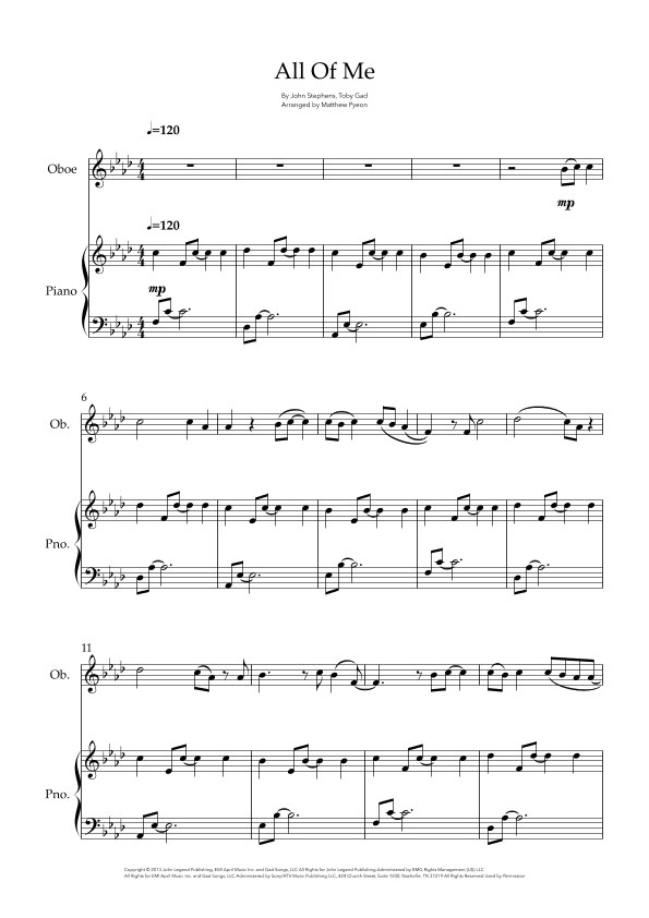 All Of Me (arr. Matthew pyeon)