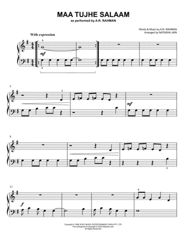 Maa Tujhe Salaam (arr. Natasha Jain)