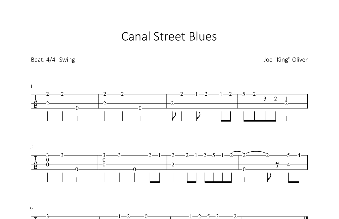 Canal Street Blues (arr. Bettina Schipp)