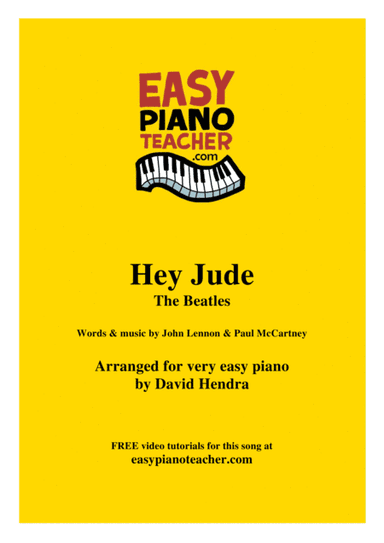 Hey Jude (arr. David Hendra, easypianoteacher.com)