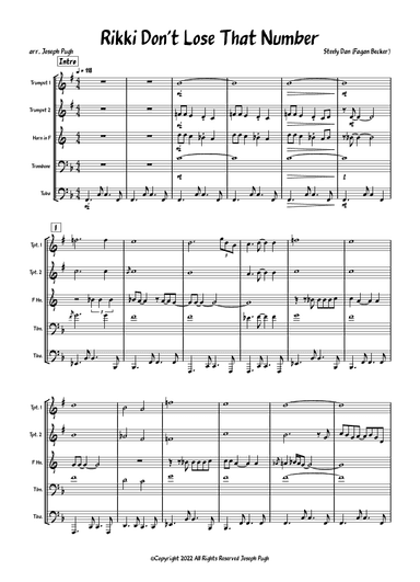 Rikki Don't Lose That Number (arr. Joseph Pugh)
