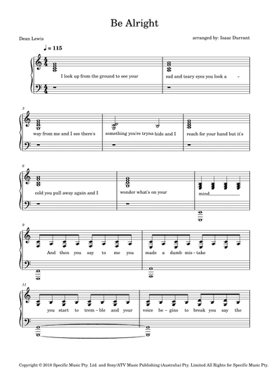Be Alright (arr. Isaac Durrant)