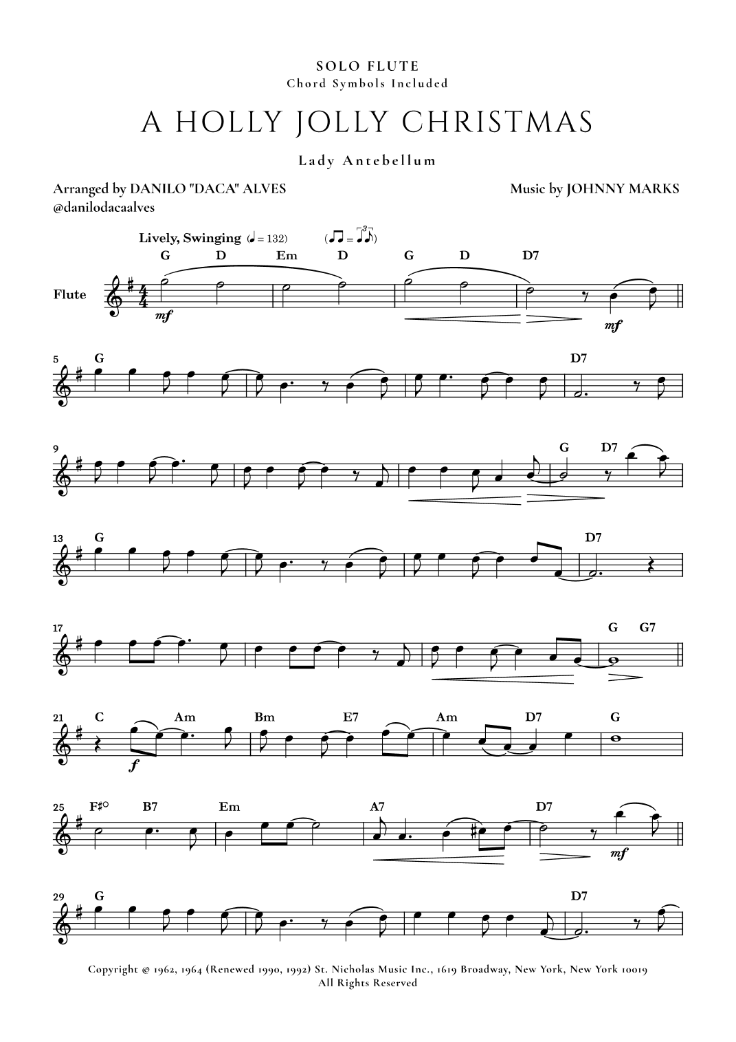 A Holly Jolly Christmas (arr. Danilo “Daca” Alves)