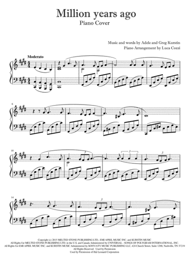 Million Years Ago (arr. Luca Cozzi)