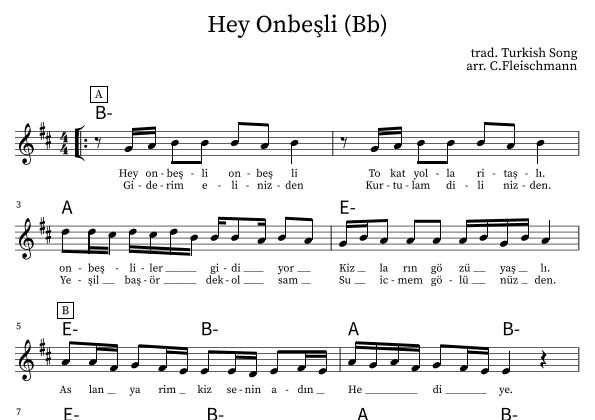 Hey Onbesli (arr. Christoph Fleischmann)