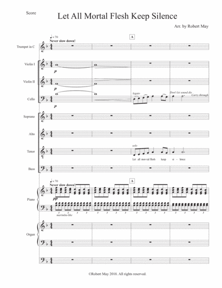 Let All Mortal Flesh Keep Silence (arr. Robert May)