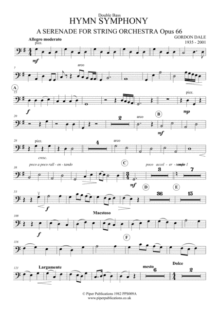GORDON DALE HYMN SYMPHONY DOUBLE BASS PART