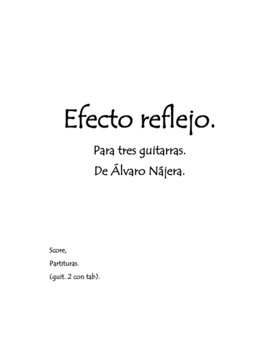 Efecto reflejo (Reflection effect). Gutiar trio.