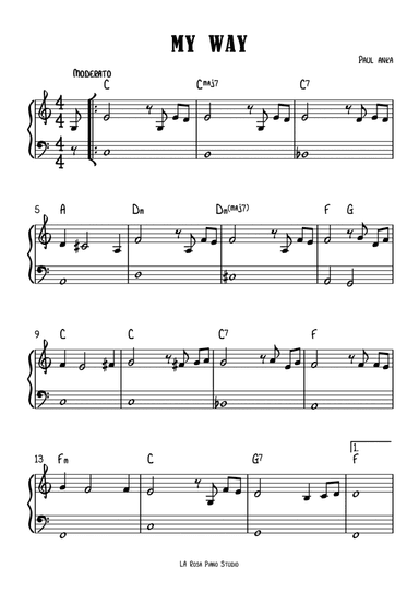 My Way (arr. La Rosa Piano Studio)
