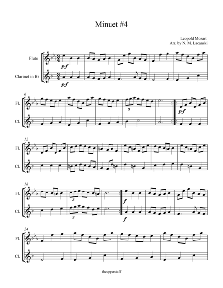 Minuet #4 (arr. Nick Lacanski)