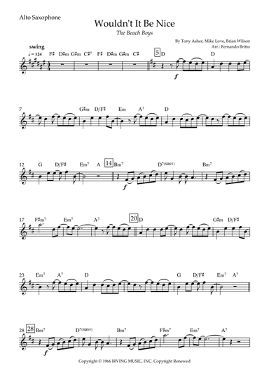 Wouldn't It Be Nice (arr. Fernando Britto)