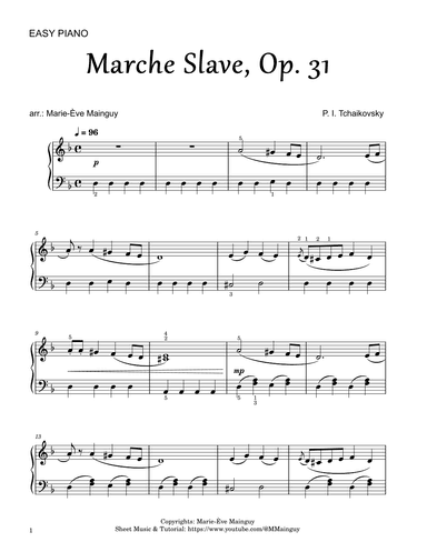 Marche Slave, op. 31 (arr. Marie-Ève Mainguy)