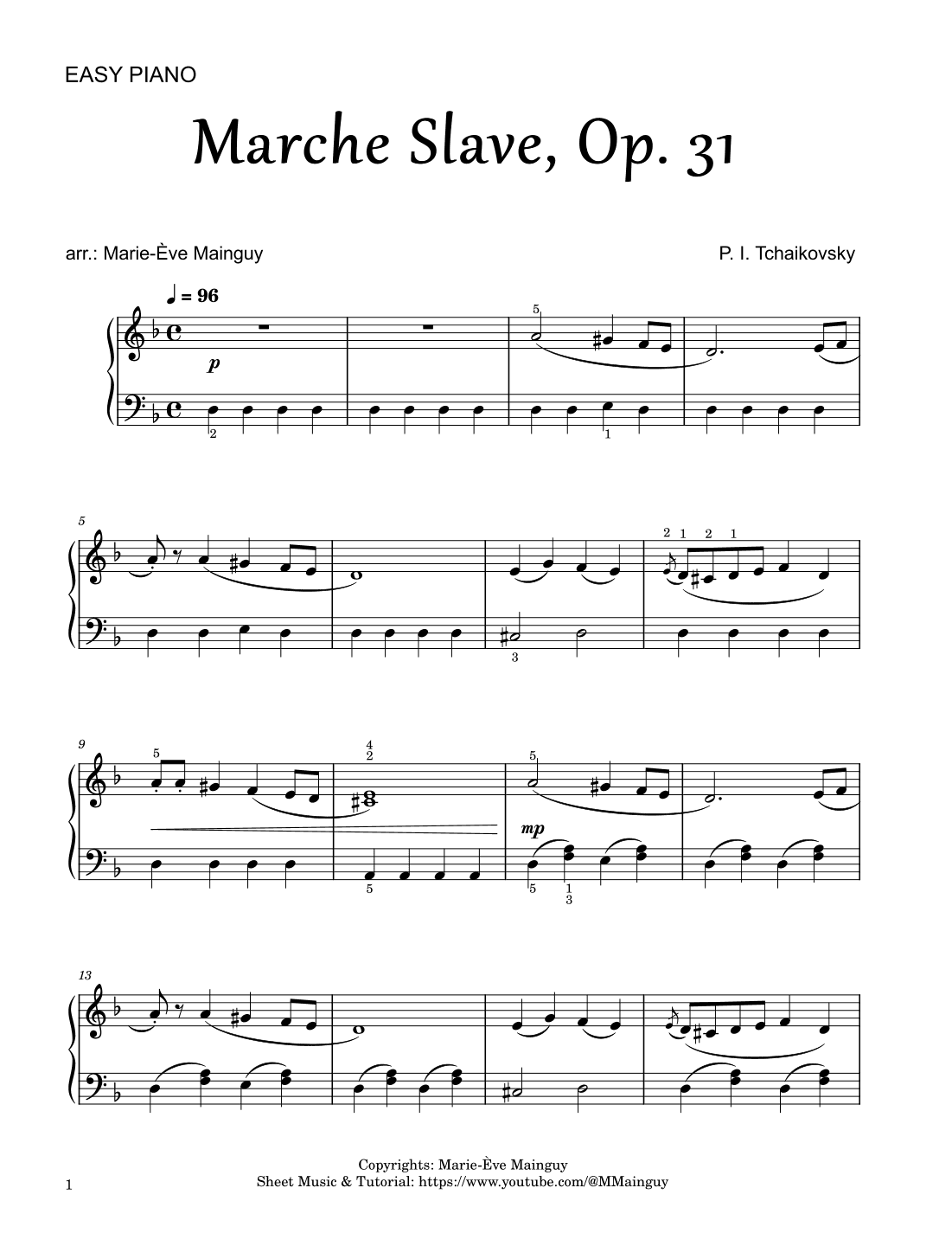 Marche Slave, op. 31 (arr. Marie-Ève Mainguy)