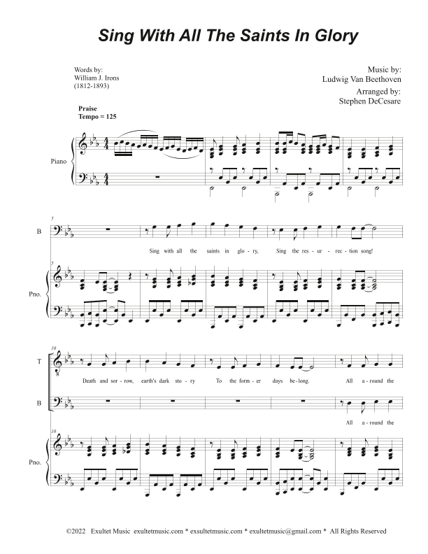 Sing With All The Saints In Glory (Duet for Tenor and Bass solo) (arr. Stephen DeCesare)