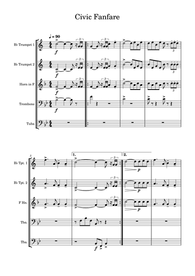 Civic Fanfare - Brass Quintet (arr. Edward Fall)