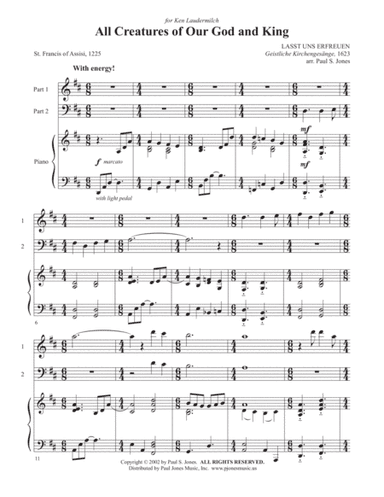 All Creatures of Our God and King (Trio) (arr. Paul S. Jones)