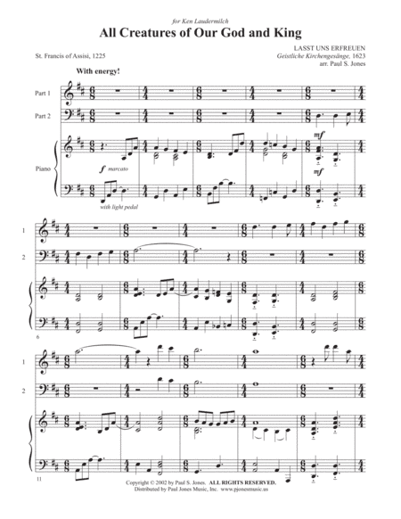 All Creatures of Our God and King (Trio) (arr. Paul S. Jones)