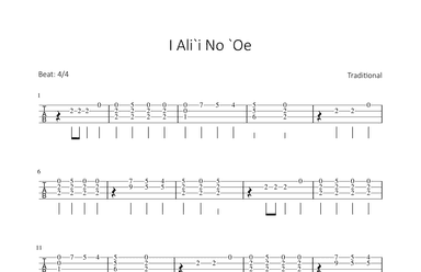 I Ali`i No `Oe (arr. Bettina Schipp)