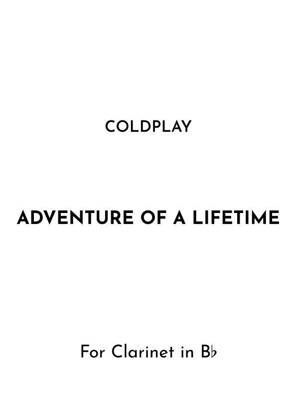 Adventure Of A Lifetime (arr. Jireh J.)