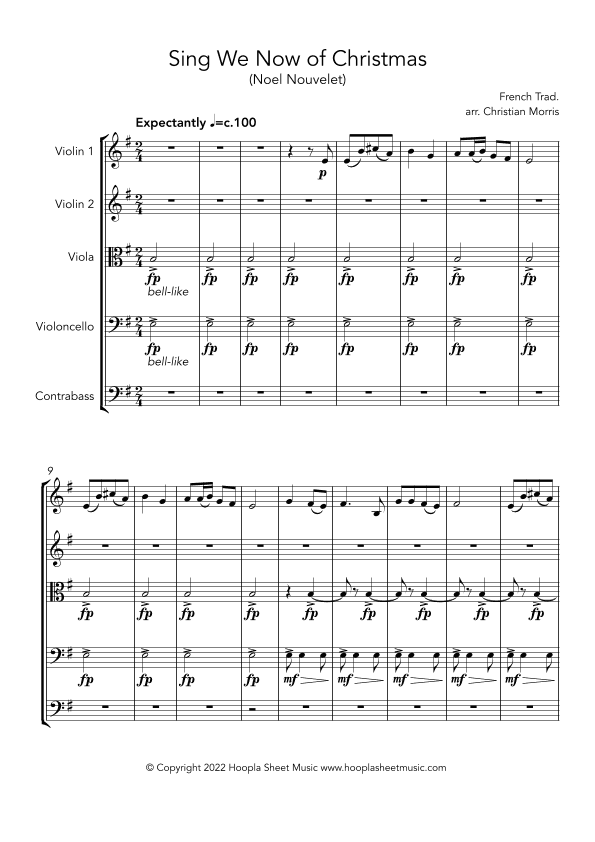 Sing We Now of Christmas (Noël Nouvelet) (arr. Christian Morris)