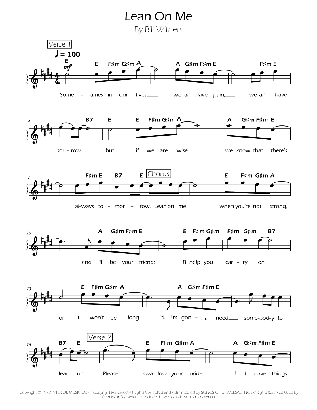 Lean On Me (arr. Ygor Nunes)
