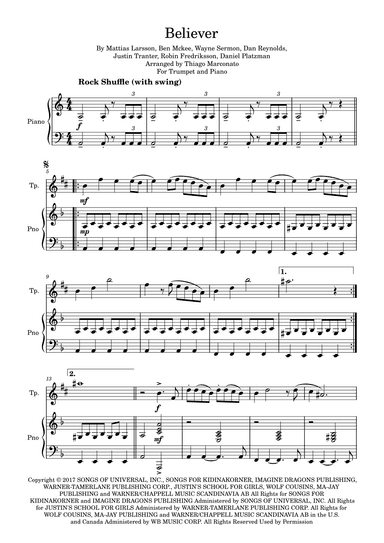 Believer (arr. Thiago Marconato)