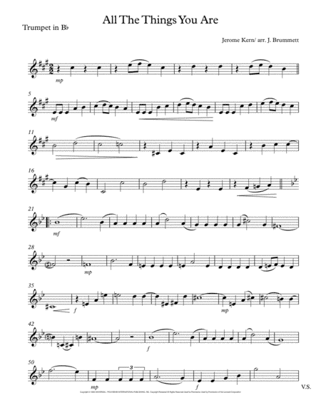 All The Things You Are (arr. Jennifer Brummett)