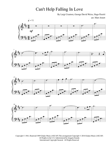 Can't Help Falling In Love (arr. Matt Arnett)
