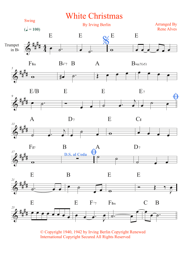 White Christmas (arr. Rene Alves)