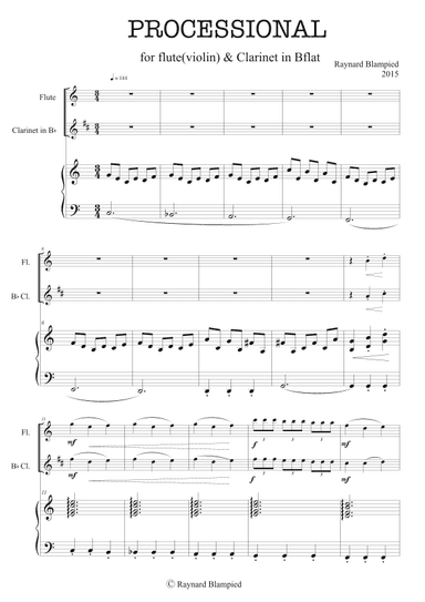 PROCESSIONAL FOR PIANO, FLUTE(violin) AND CLARINET