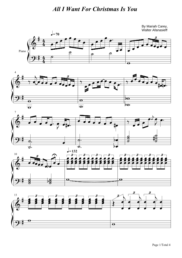 All I Want For Christmas Is You (arr. poon)