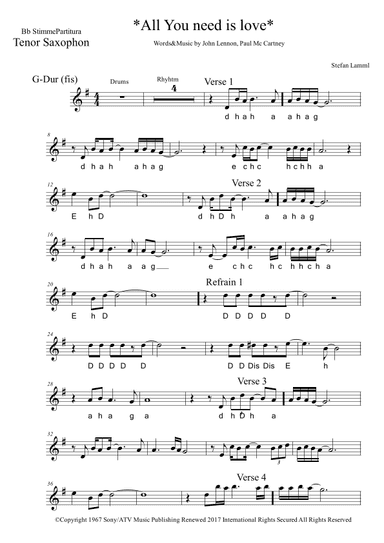 All You Need Is Love (arr. Stefan Lamml)