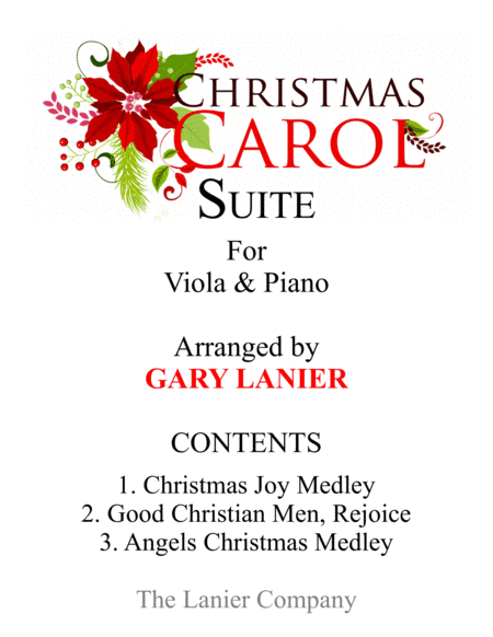 CHRISTMAS CAROL SUITE (Viola and Piano with Score & Parts) (arr. Gary Lanier)