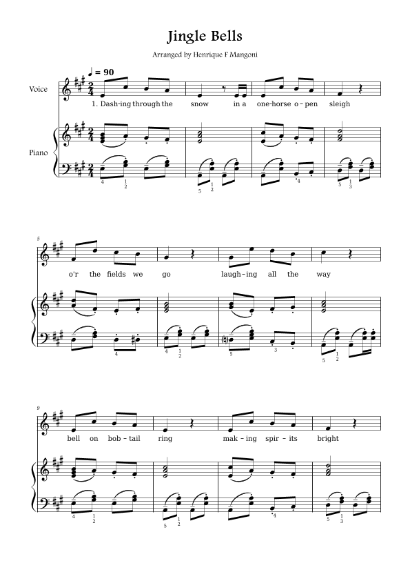 Jingle Bells (arr. Henrique F Mangoni)