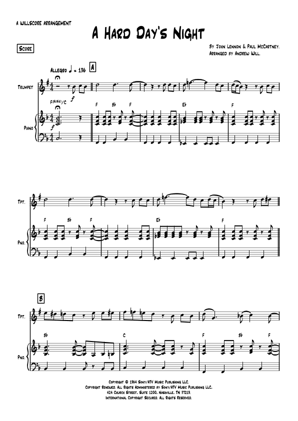 A Hard Day's Night (arr. Andrew Will)